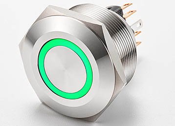 ring illuminated 30mm push button switch with corrosion resistance