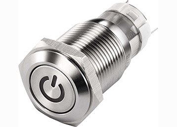 2-Waterproof 16mm push button switch with illuminated