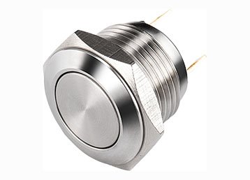 2-stainless steel spst push button switches with waterproof