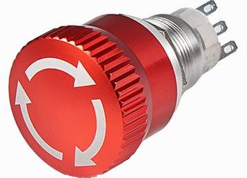 3-Metal emergency push button switch with snap