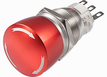 4-Non illuminated emergency push button switch for machine