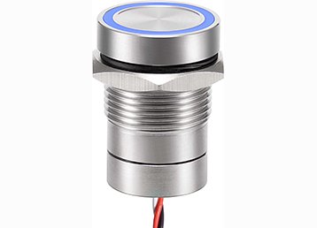 5- high round self-locking 16mm push button switch with latching