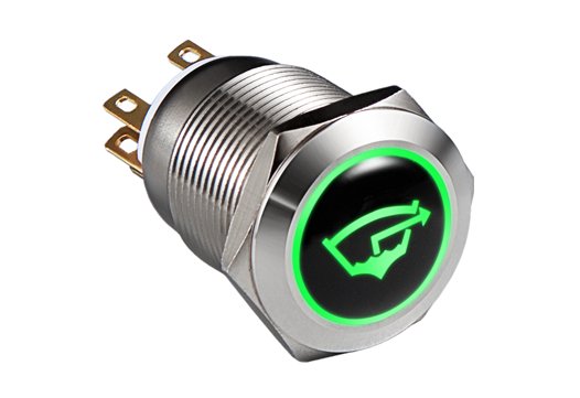 BL16,19, 22, 25 Series Backlit LED Anti vandal switch with label kit