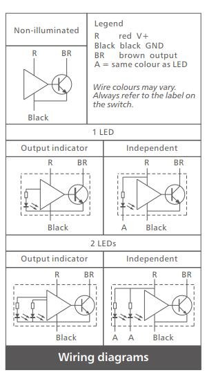 L19Y Series Anti vandal switch drawing with cable