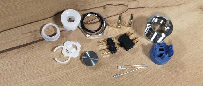 1-dpdt push button switch 25mm assembly parts