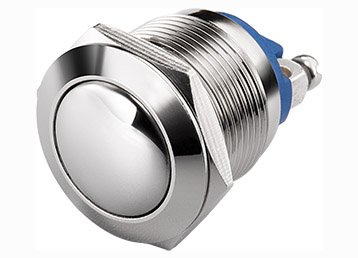 11-domed head normally closed push button switch with screw terminal
