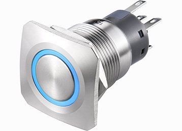 14-Latching waterproof push button switch with square head