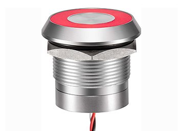 2-ring illuminated normally open push button switch