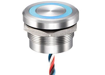 7-ring illuminated piezo switch with 24v