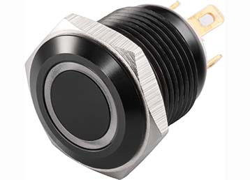 8-16mm black aluminum spst push button switches