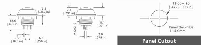 5-V12 outdoor push button switch drawing