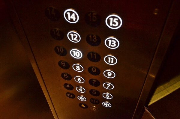 Figure 1 LED Switches in Elevator Control Panel