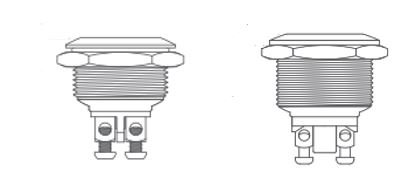 Figure 11 Low-profile push-button vs Normal push-button