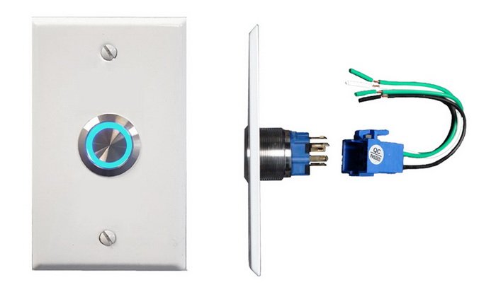 Figure 21 low profile push button switch installation in the panel