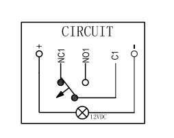 Figure 22 - Circuit of SPDT 25mm Push button switch