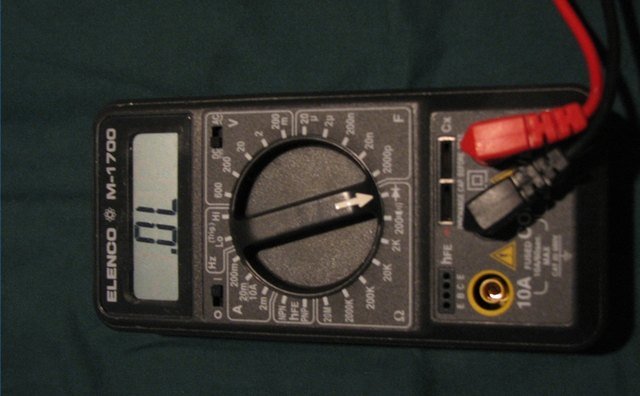 Figure 28 - Test switch ohm meter