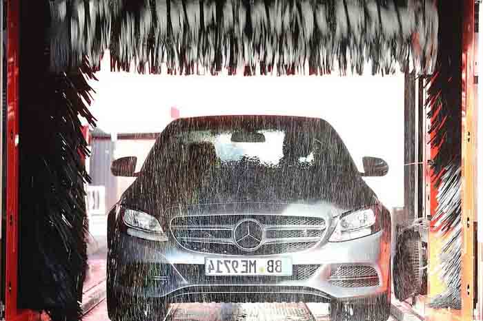 Figure 35 Car wash with waterproof low profile push button switch