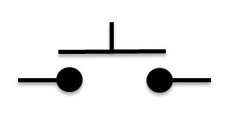 8-Normally open push button switch symbol