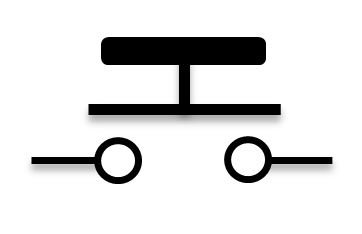 SPST push button symbol