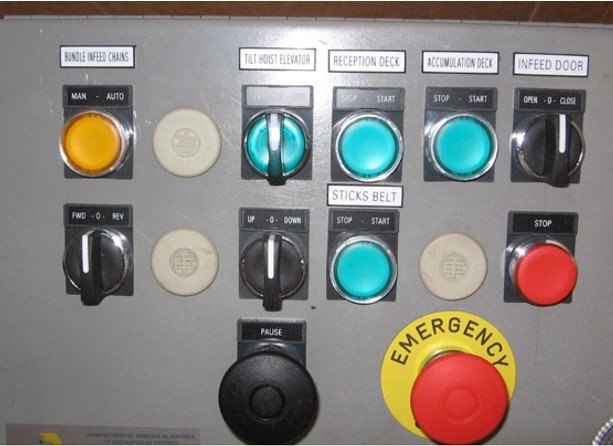 Figure 21 Metal panel with push button switches
