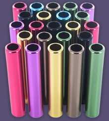  7 Anodized aluminum tubes