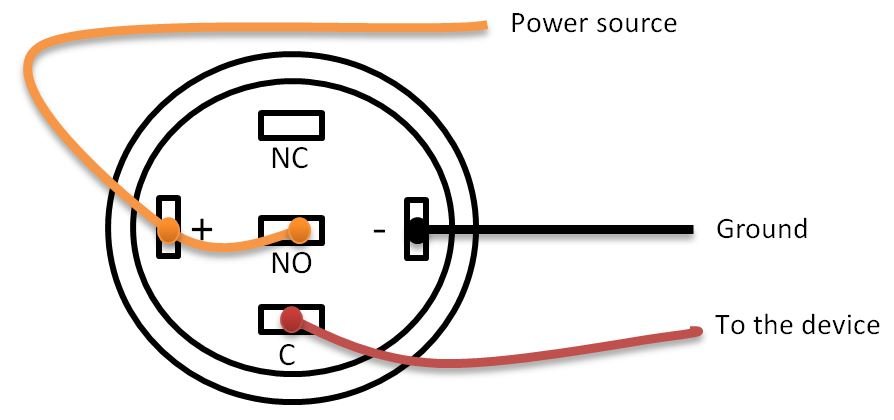 Wiring with LED always lit