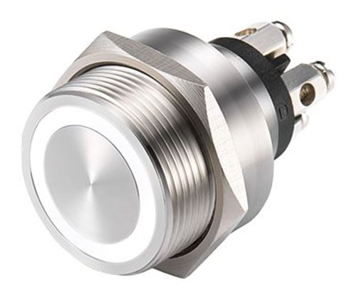 Front panel mount push button switch