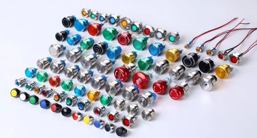 Metal push button switches