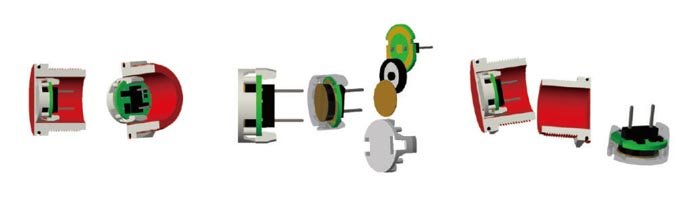 Piezo panel mount push button switch parts