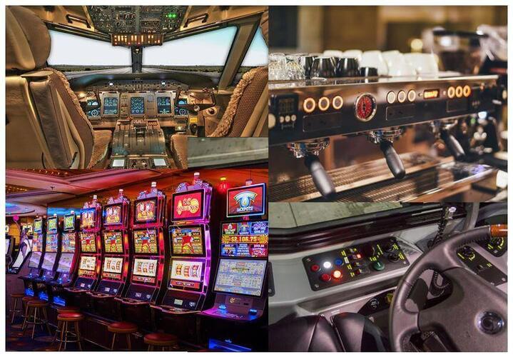 Different applications of the illuminated push button switch