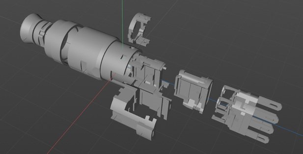 Example of push button switch 3D drawing