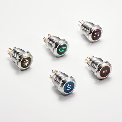 Different kinds of backlit symbols