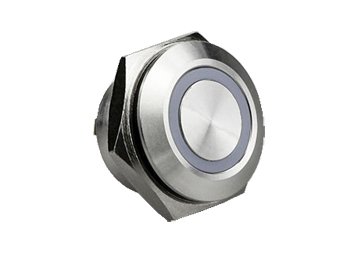 7-1NO momentary 16mm push button switch with bi-color