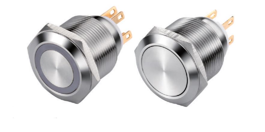 Latching push button switch types