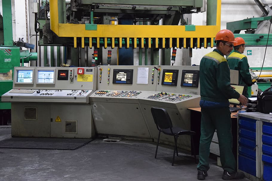 Push button on off in factories