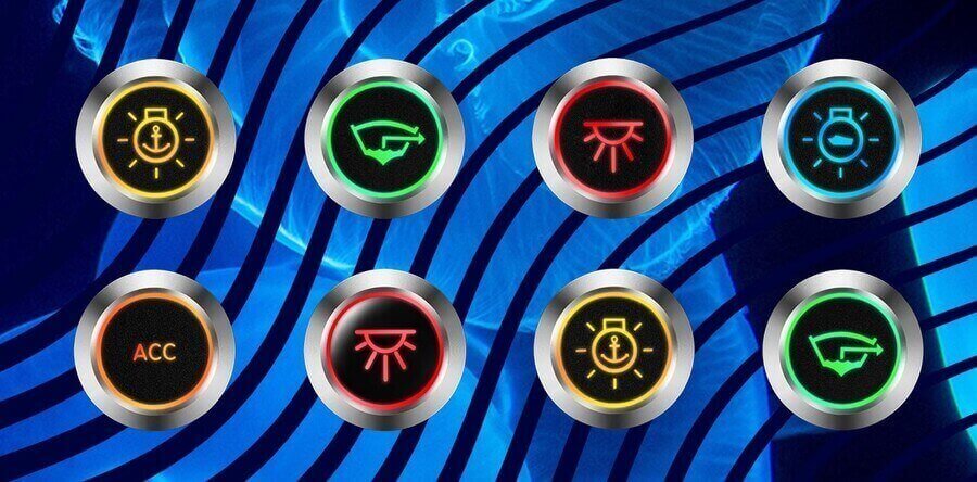 Different backlit symbols customizable