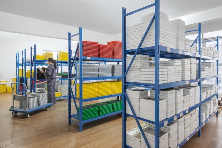 Push button switch storage area facility