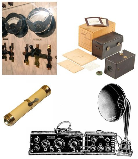 Some early applications of the push button switch