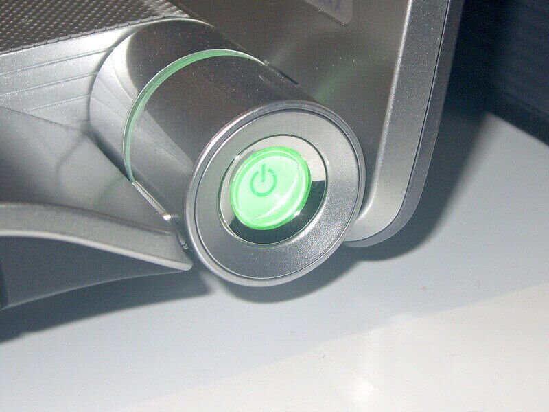 Green power push button switch