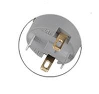 Push button switch blade connectors or terminals