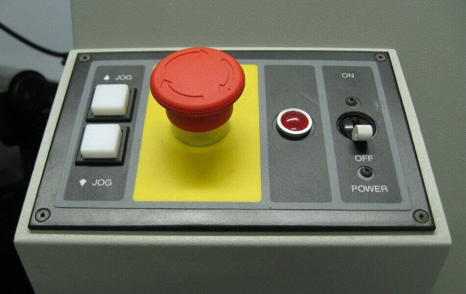 An example of emergency stop push button