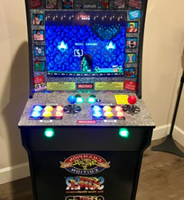 Arcade with bright push button switches