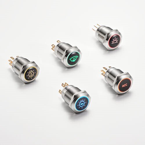 Different Backlit label symbols