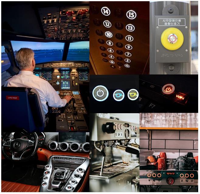 Different applications of the lighted pushbutton switch