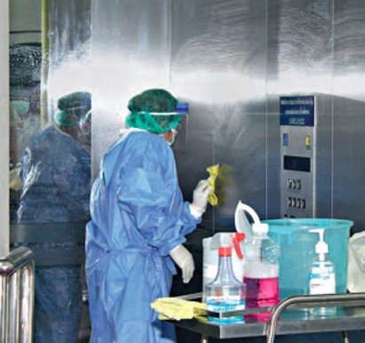 Sanitation of a medical establishment