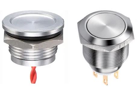 Concaved piezo switch and push button switch