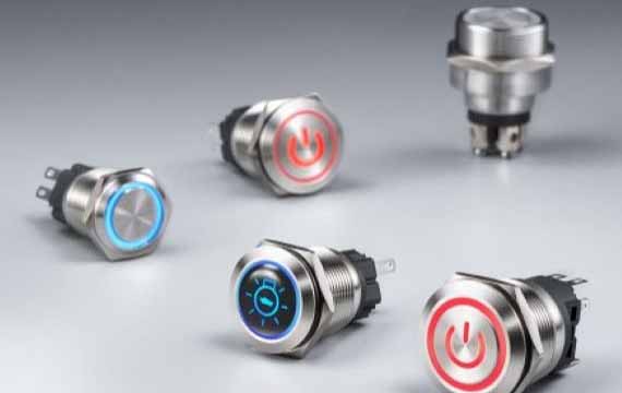 nickel push button switch short body