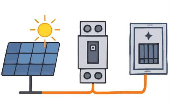 How does a solar circuit breaker work?
